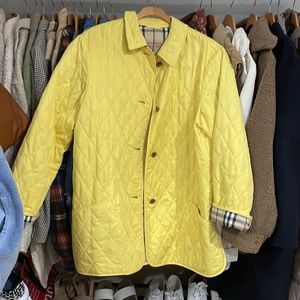 Yellow Burberry rain jacket